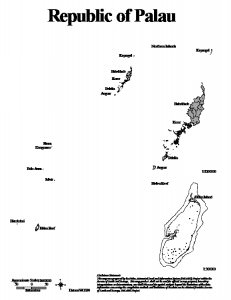 Map Palau : Helen Reef